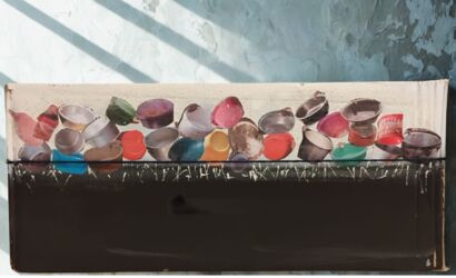 Suspended Borders A fragile waiting, hanging between hope and indifference. - a Paint Artowrk by Chiara Torresin